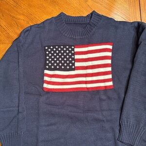 Navy Blue Flag Sweater